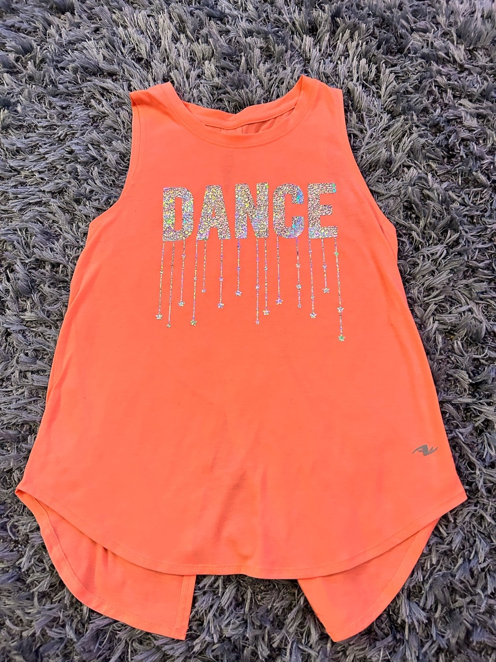 Girls Athletic Works Neon Orange Racerback “Dance” Tank